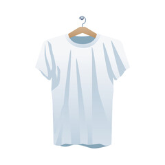 shirt white in clothespin isolated icon
