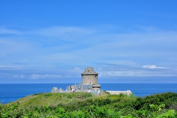 Fototapeta na wymiar The famous beautiful fortified castel of la Latte in Brittany. France