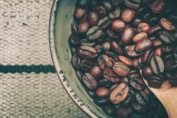 Background From Coffee; Closedup; vintage style