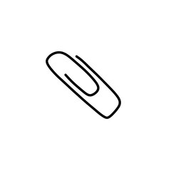 Obraz premium paper clip doodle icon, vector line illustration