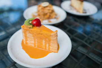  cake on table, dessert, relax time
