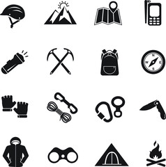 climbing mountain icon