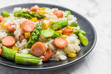 グリーンアスパラご飯