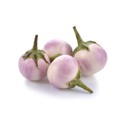 Thai eggplant on white background, Eggplant isolated.