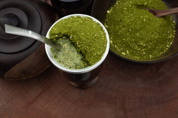 Traditional South American Yerba Mate ("chimarrao" in Brazil)