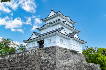 Odawara Castle under the blue sky