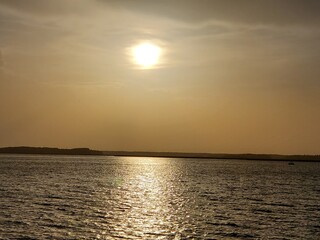 sunset over the sea