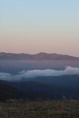 sunrise over the mountains