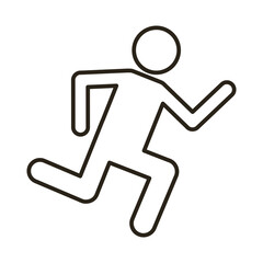 runner avatar figure line style icon