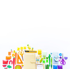 Stationery rainbow a lot Kawaii office supplies Copy space