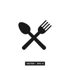 Fork spoon restaurant food icon