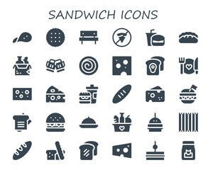 sandwich icon set