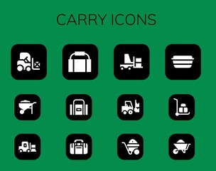 carry icon set