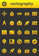 cartography icon set