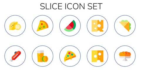 Fototapeta premium slice icon set