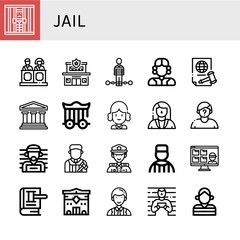 jail icon set
