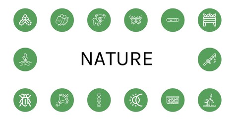 nature icon set