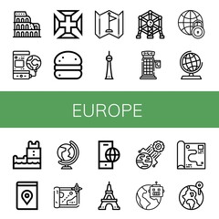Set of europe icons