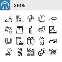 shoe icon set