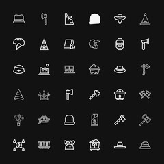 Editable 36 miner icons for web and mobile