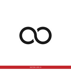 Infinity icon logo vector