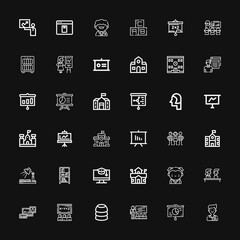 Editable 36 teaching icons for web and mobile