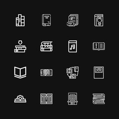 Editable 16 read icons for web and mobile