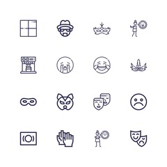 Editable 16 expression icons for web and mobile