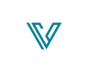 V letter logo
