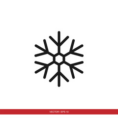 Snow flower icon vector