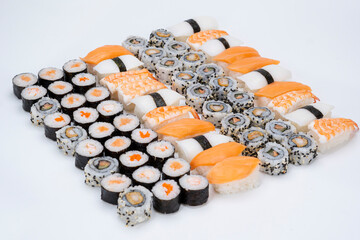 Sushi Mix on White background