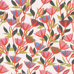 Moody Flowers seamless pattern copy - 363067938