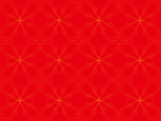 Seamless pattern design with floral background elements, beautiful ornaments, black, white, orange, pink, red, green, yellow, blue, gray, purple