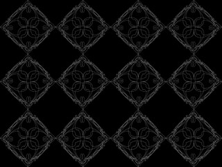 Fototapeta premium Seamless pattern design with floral background elements, beautiful ornaments, black, white, orange, pink, red, green, yellow, blue, gray, purple