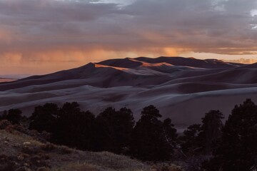 Sunset reflection on the Great Sand Dunes