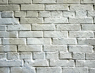 old grunge textured brick white painted wall