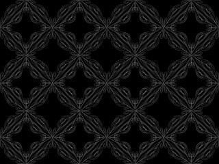 Seamless pattern design with floral background elements, beautiful ornaments, black, white, orange, pink, red, green, yellow, blue, gray, purple