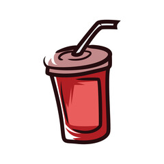 Soft Drink Doodle drawing vector Illustration
