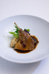 goose leg in red gravy sauce