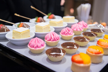 fancy colorful mousse in party