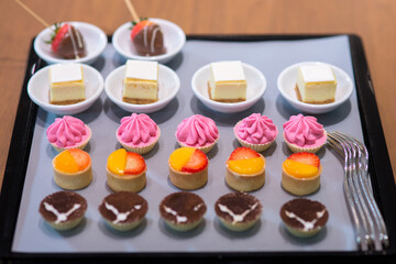 fancy colorful mousse in party