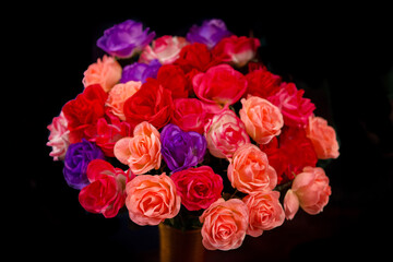 Red hot bunch of flowers