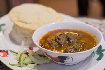 Indian food - mutton red curry