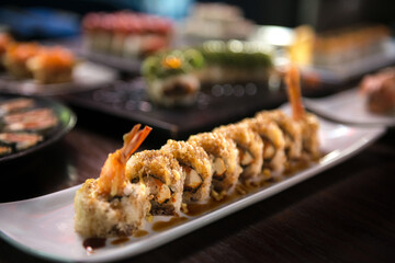 Fine japanese tempura roll
