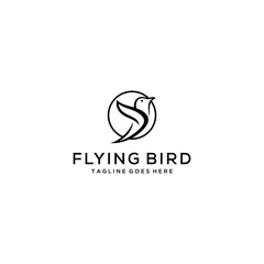 Creative luxury modern bird logo template vector icon