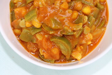 Turai Chanda dal Subji or Sponge gourd curry in South Indian style