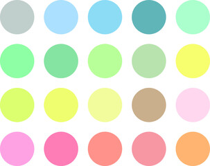 pastel color collection set 