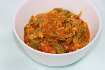 Turai Chanda dal Subji or Sponge gourd curry in South Indian style