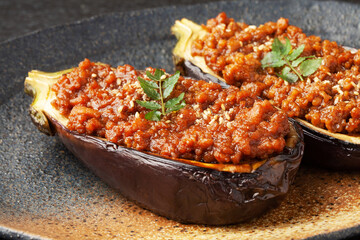 米ナスの肉味噌田楽