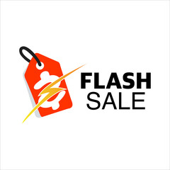 Flash sale logo design template